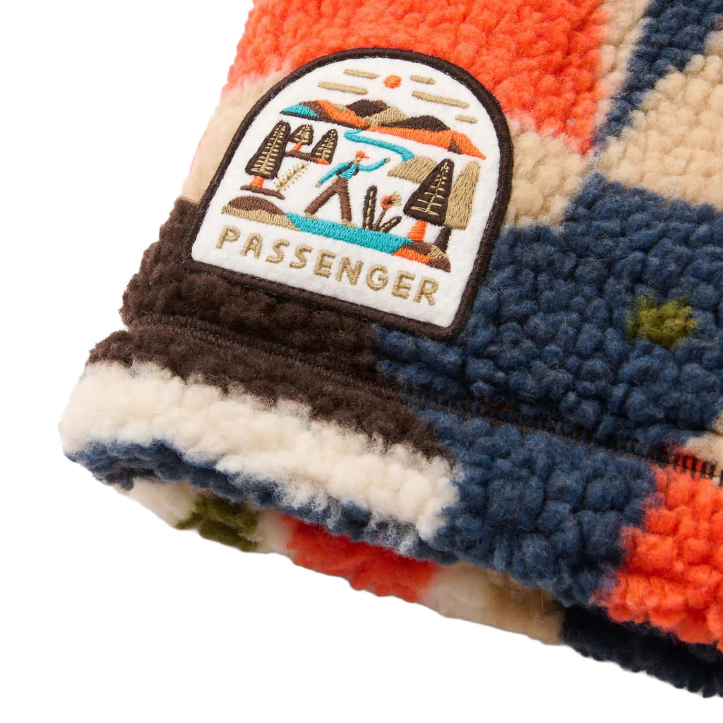 Unisex Mulled Sherpa Fleece Snood - Green / Multi
