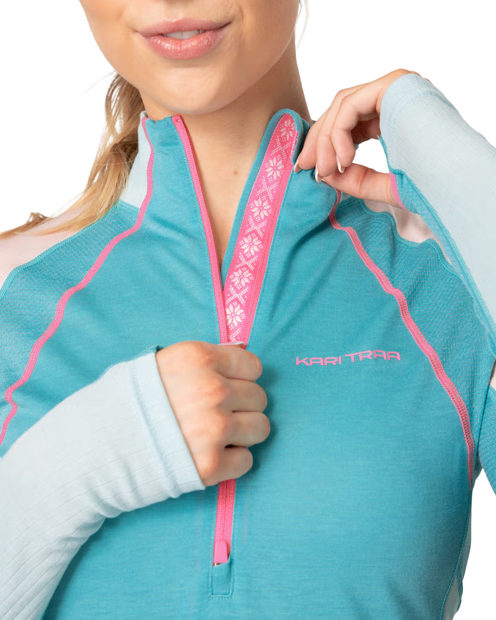 Women's Alma 1/2 Zip Base Layer Top - Blue
