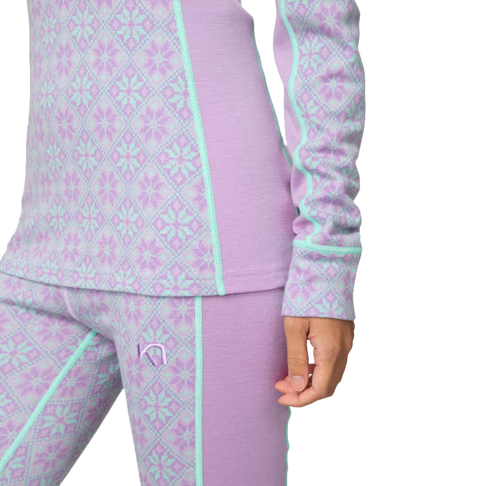 Women's Rose 1/2 Zip Base Layer Top - Pink / Purple