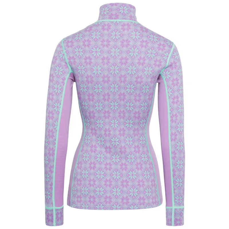 Women's Rose 1/2 Zip Base Layer Top - Pink / Purple