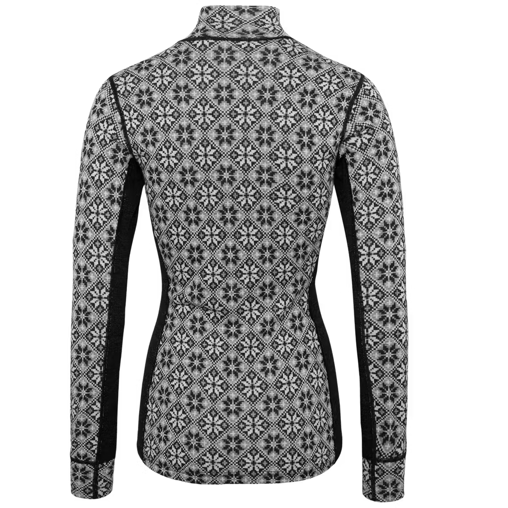 Women's Rose 1/2 Zip Base Layer Top - Black