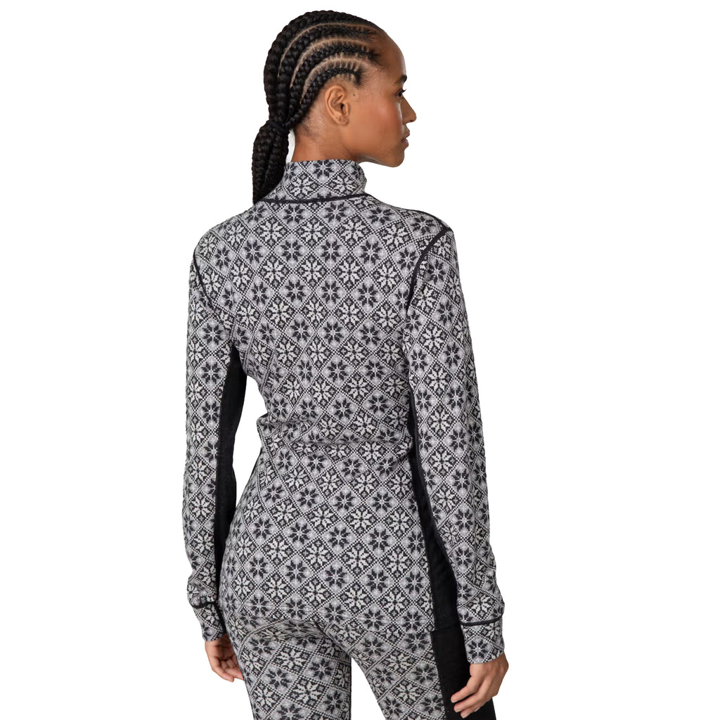 Women's Rose 1/2 Zip Base Layer Top - Black