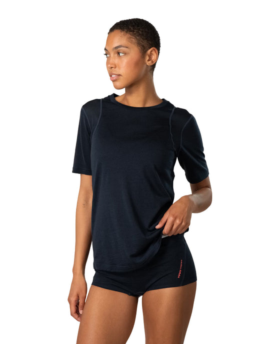Women's Embla Wool Short-Sleeve T-Shirt - Navy