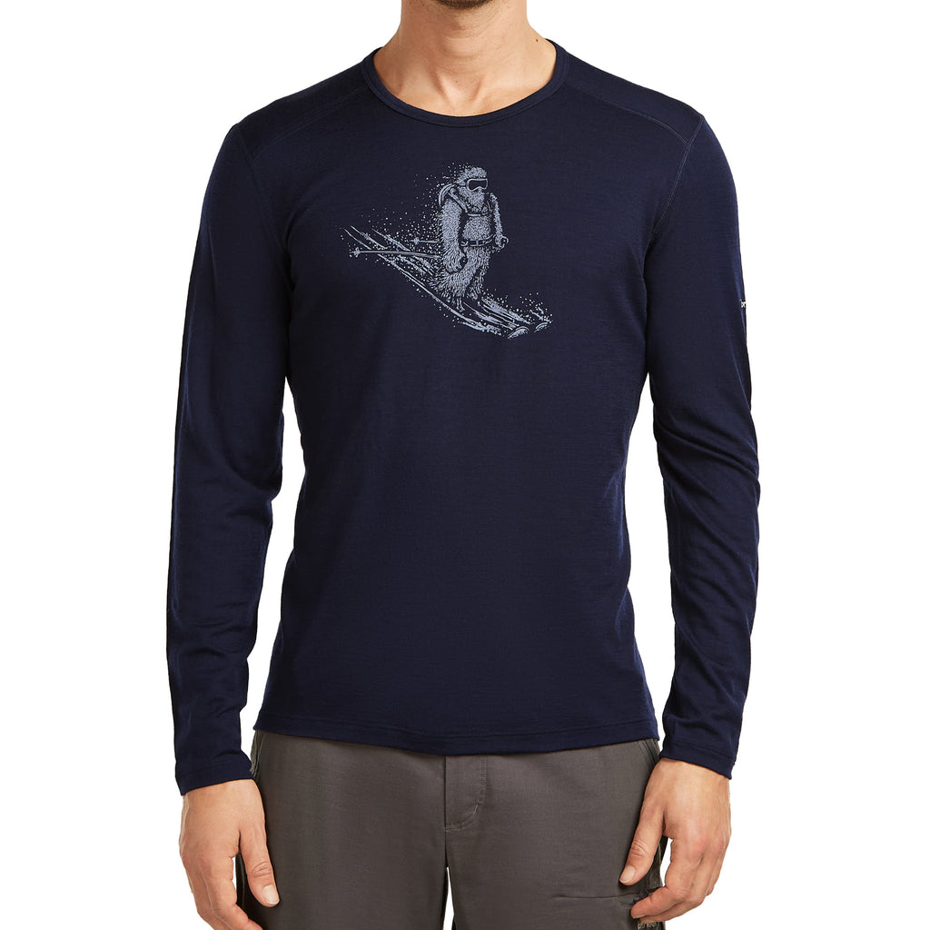 Men's 200 Oasis Long Sleeve Crewe Top - Navy
