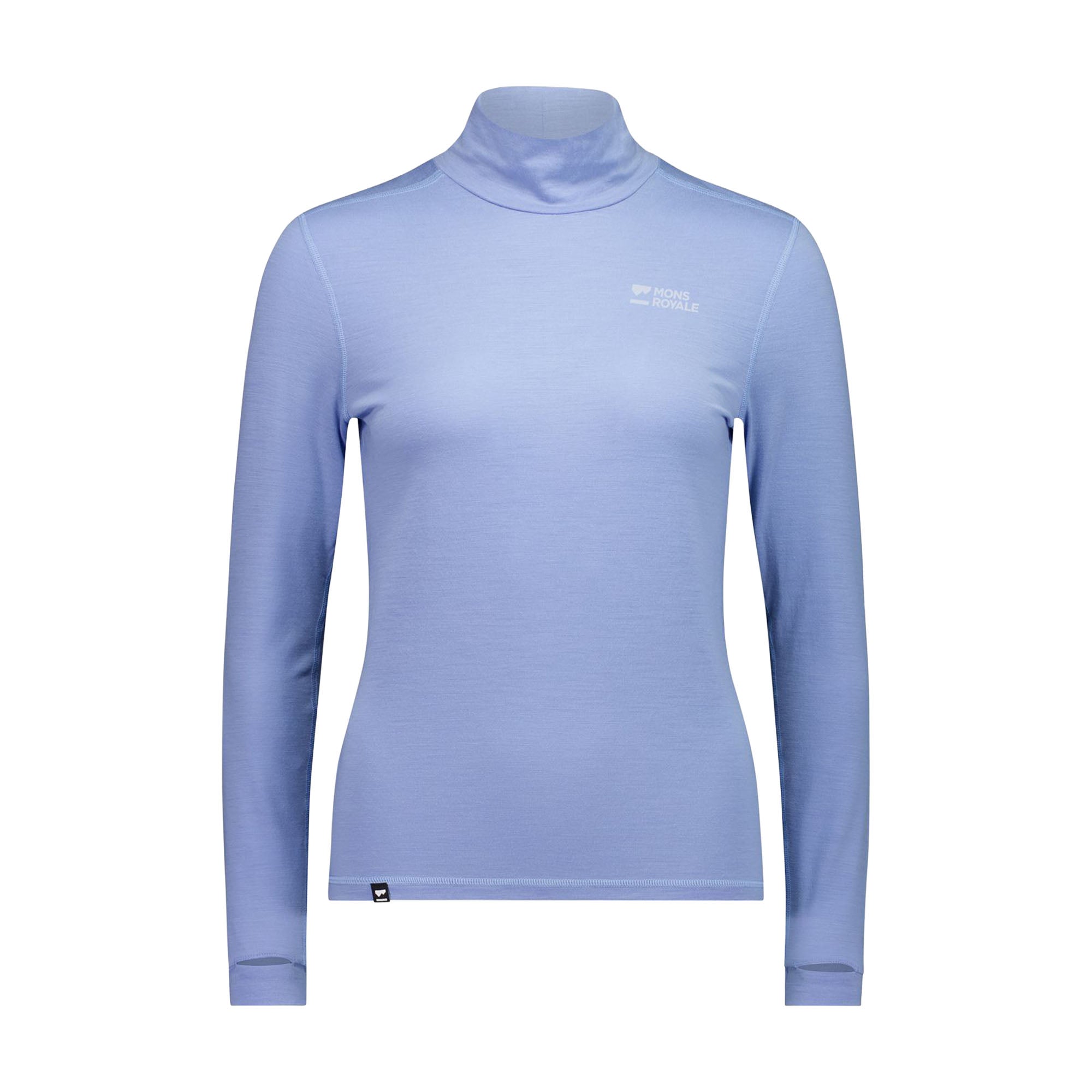 Women's Cascade Merino Mock Neck Base Layer - Blue