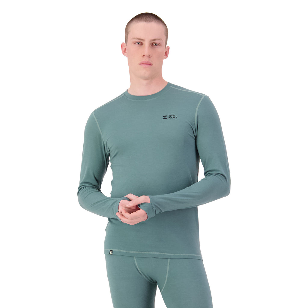 Men’s Cascade Merino Long Sleeve Base Layer - Green