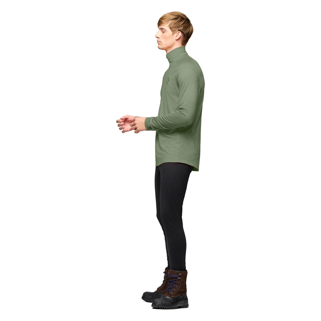 Men’s Femund PureUll Zip Neck Base Layer - Green