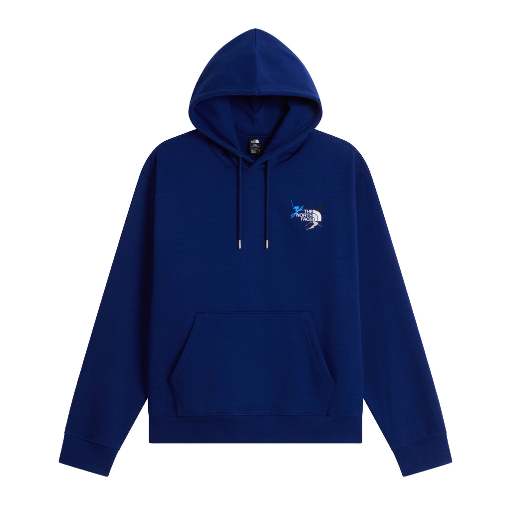Unisex Off Piste Embro Relaxed Hoodie - Blue