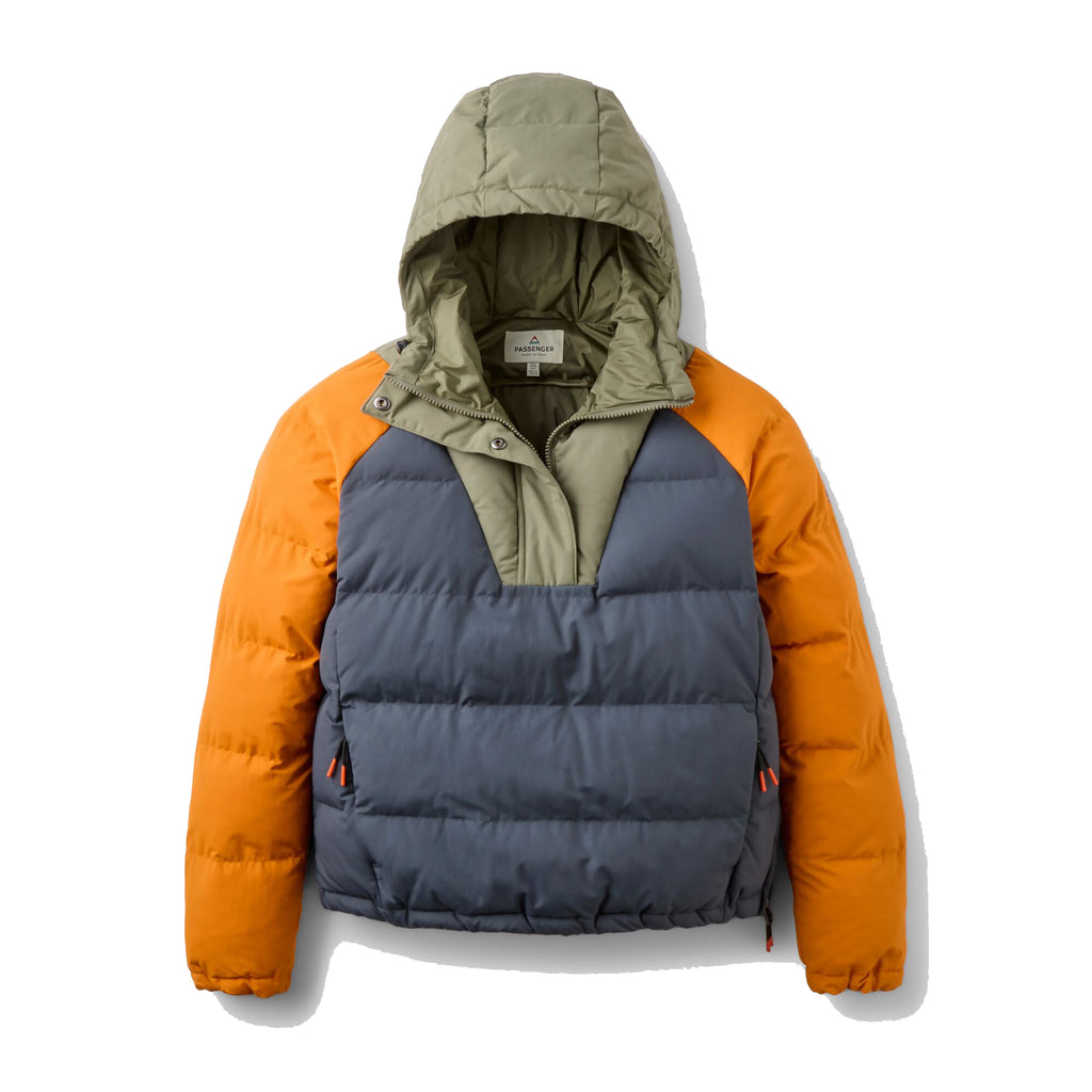 Women's Ocean Heavyweight Insulated 1/2 Zip Jacket - Grey / Orange