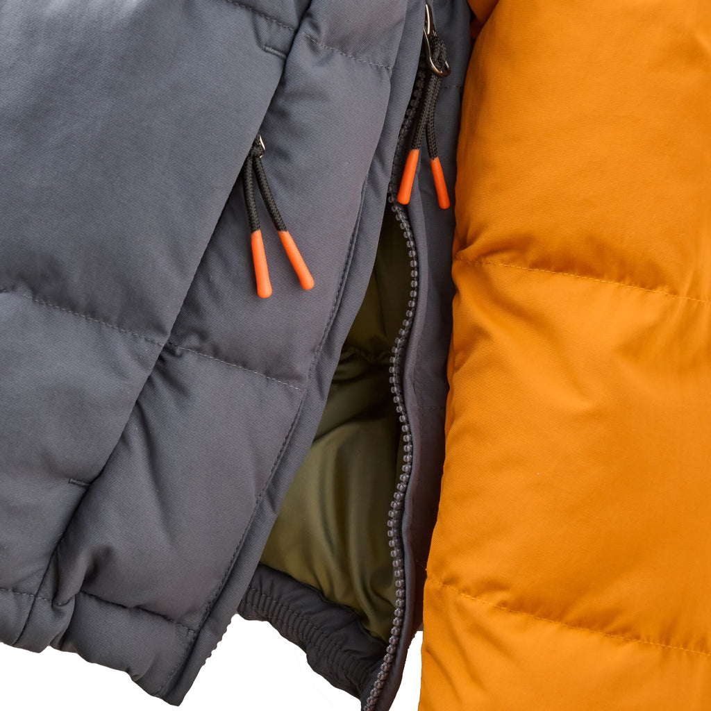Women's Ocean Heavyweight Insulated 1/2 Zip Jacket - Grey / Orange