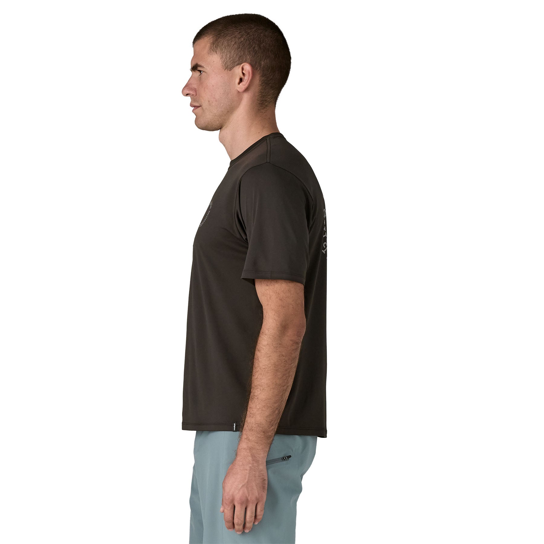 Men's Capilene® Cool Daily Graphic T-Shirt - Spokes Stencil / Black