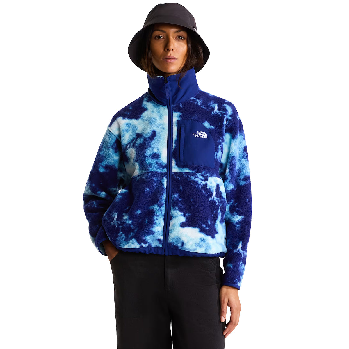 Women's Yumiori Off Peak Printed Full Zip Fleece Jacket - Blue