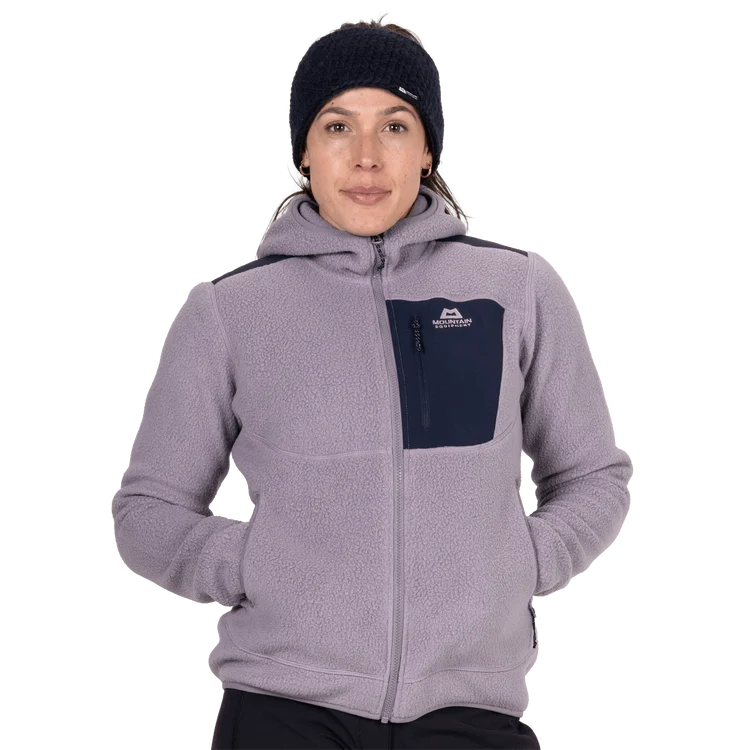 Women's Highpile Hooded Jacket - Purple