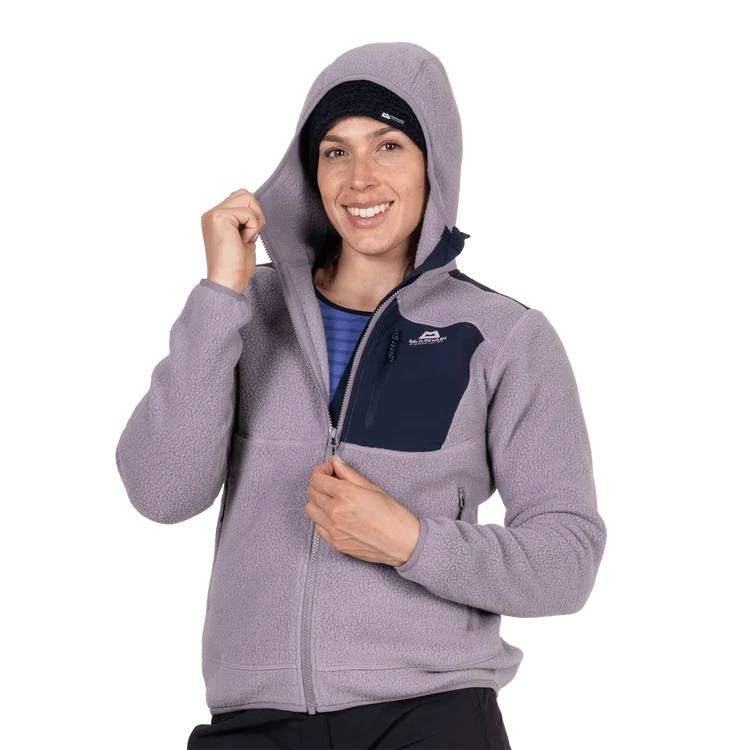 Women's Highpile Hooded Jacket - Purple
