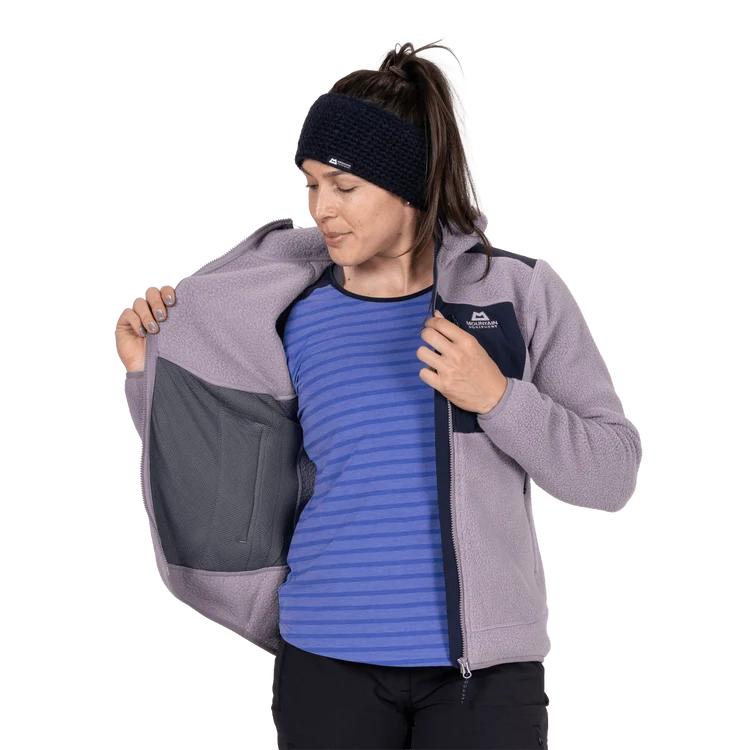 Women's Highpile Hooded Jacket - Purple
