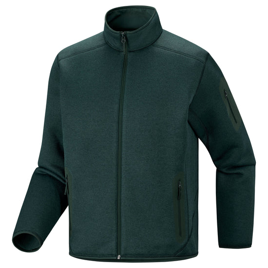 Men's Covert Cardigan - Dark Jade Heather