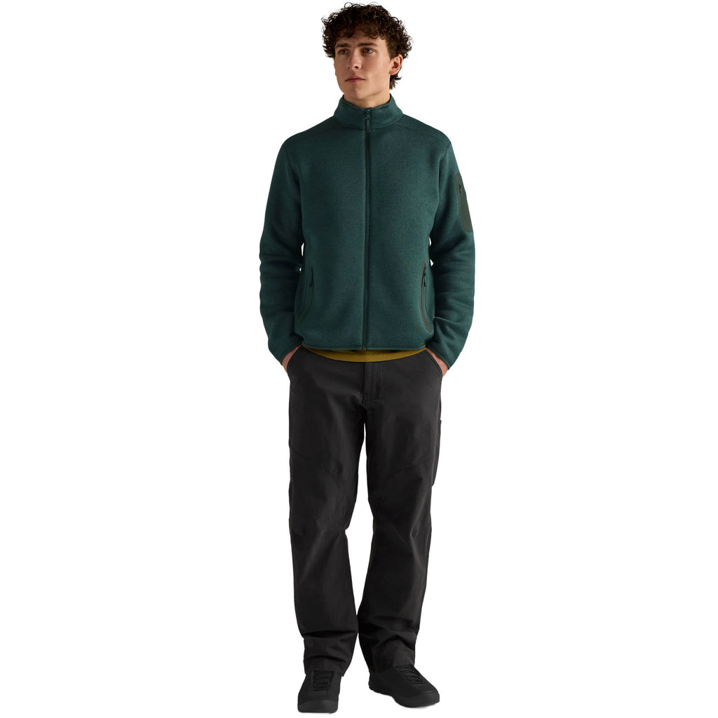 Men's Covert Cardigan - Dark Jade Heather