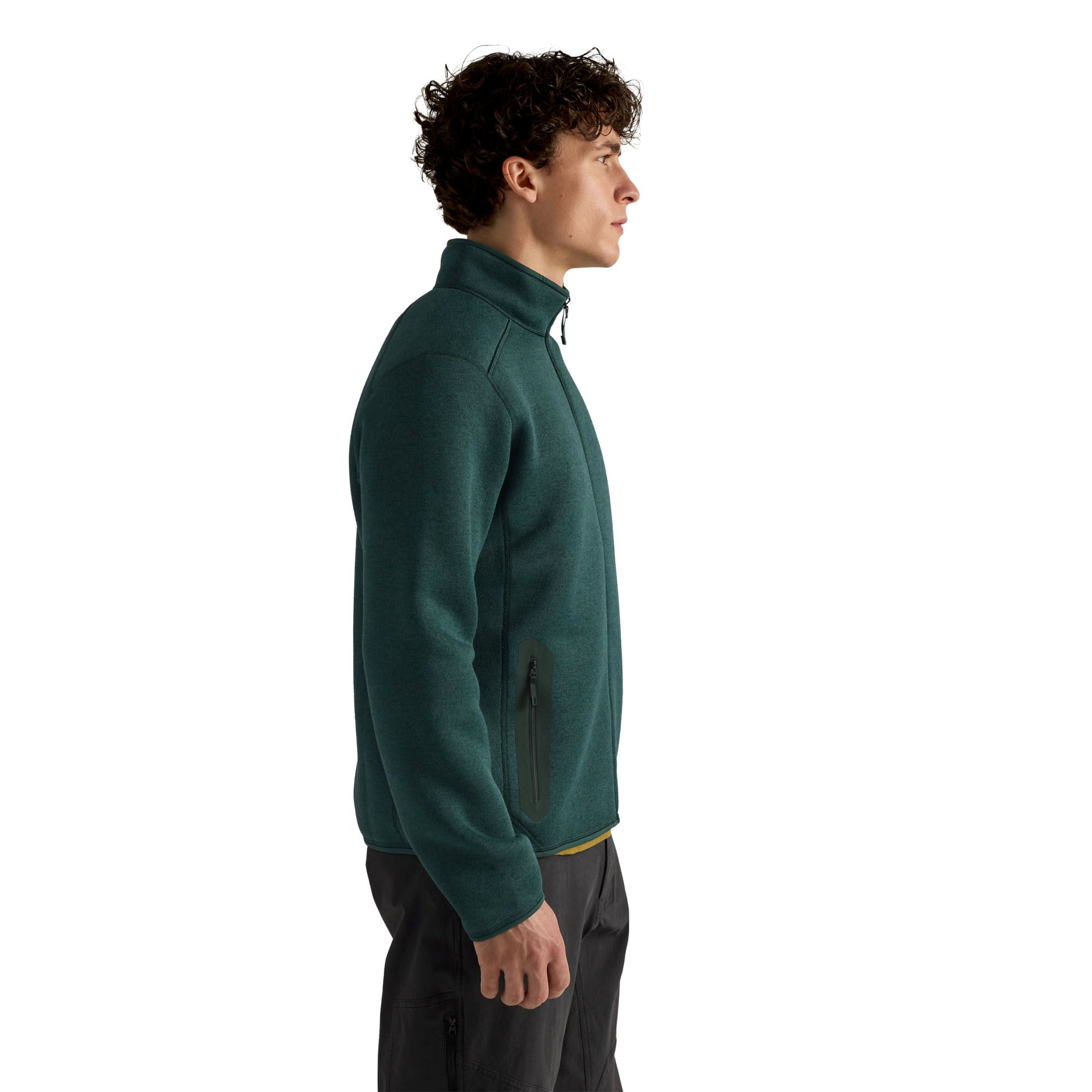 Men's Covert Cardigan - Dark Jade Heather