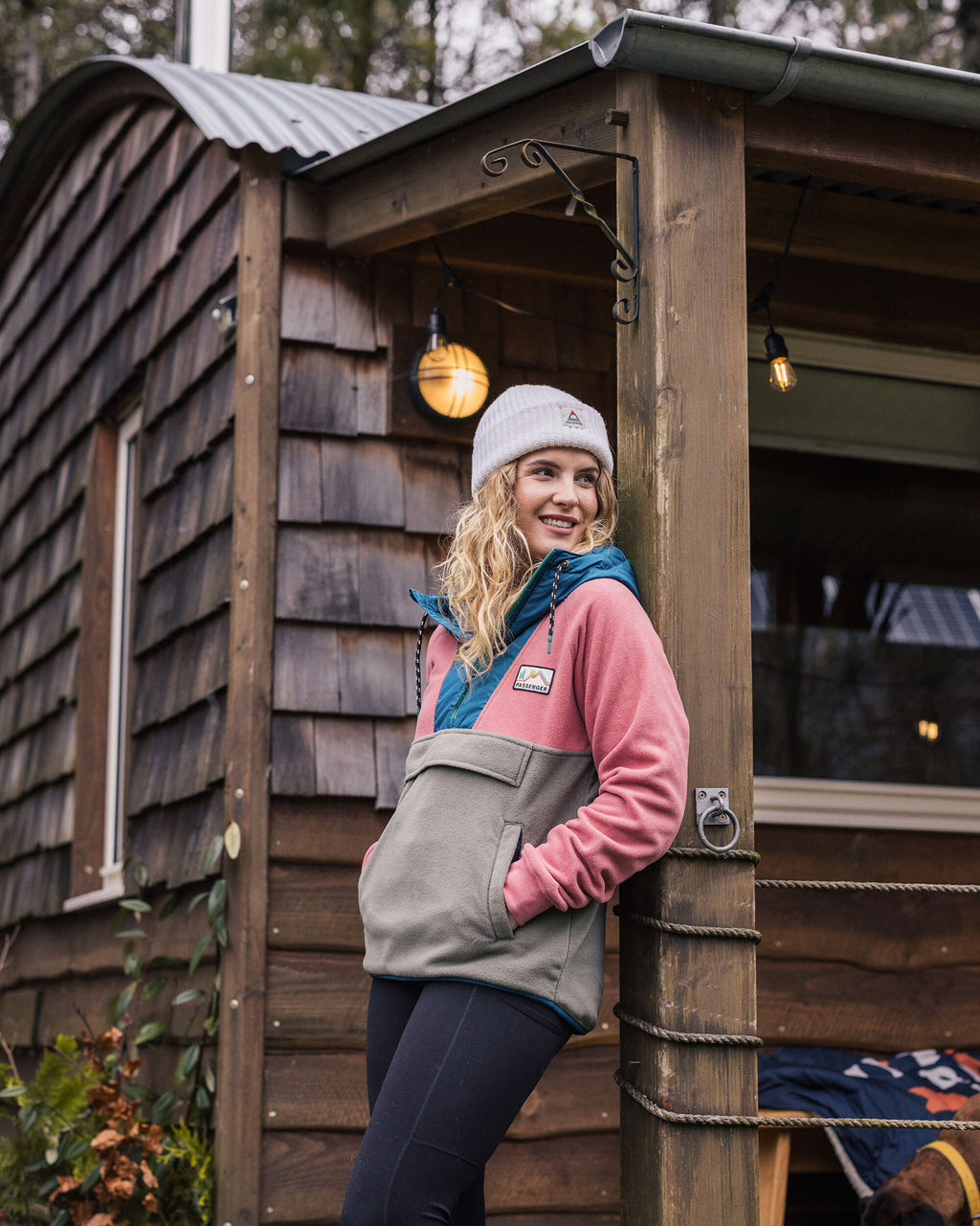 Women's Alexander 1/2 Zip Polar Hooded Fleece - Pink