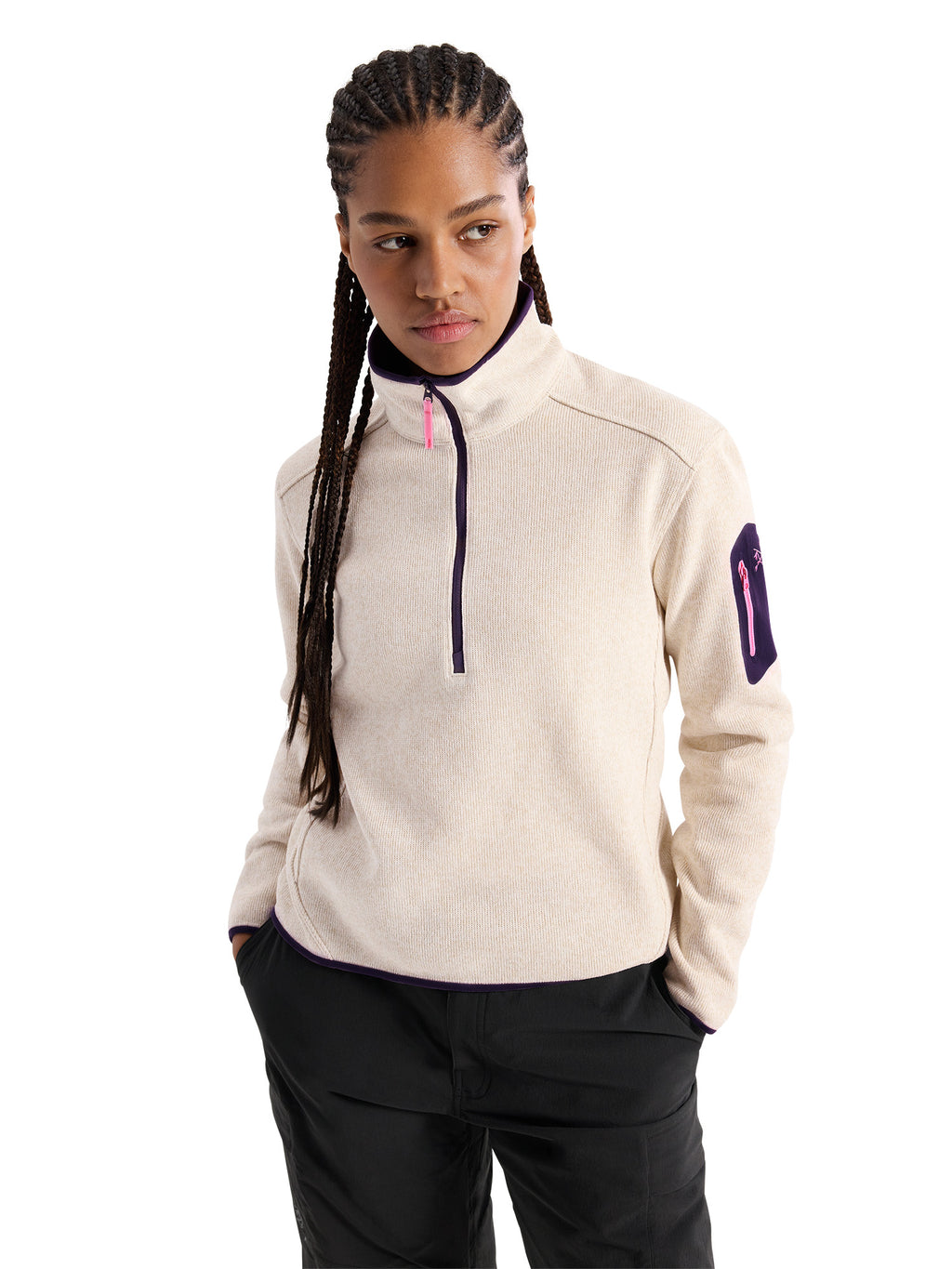 Women's Covert 1/2 Zip Neck Fleece - Cosmic Bloom Heather