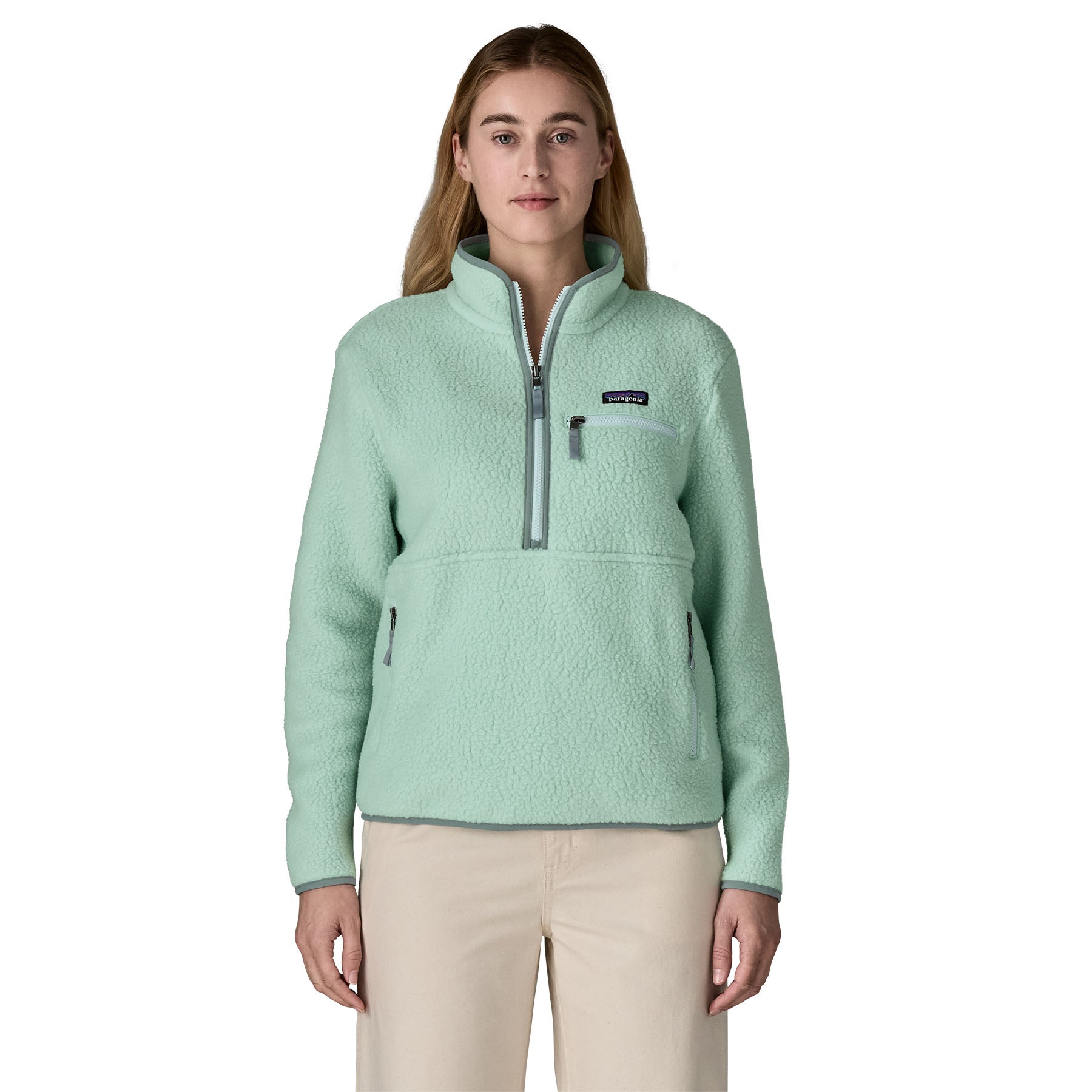 Women's Retro Pile Marsupial Fleece - Light Green