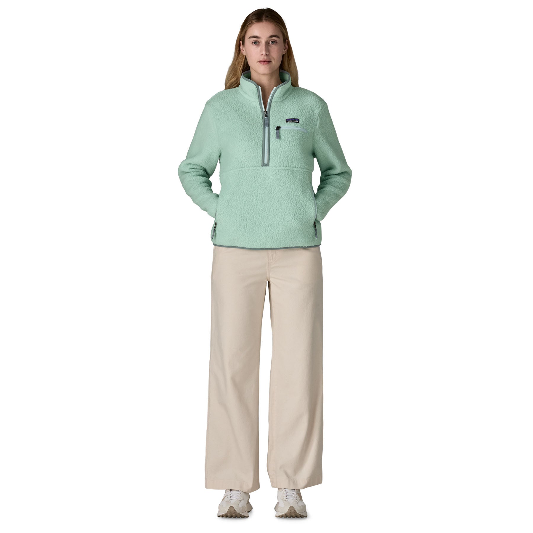 Women's Retro Pile Marsupial Fleece - Light Green