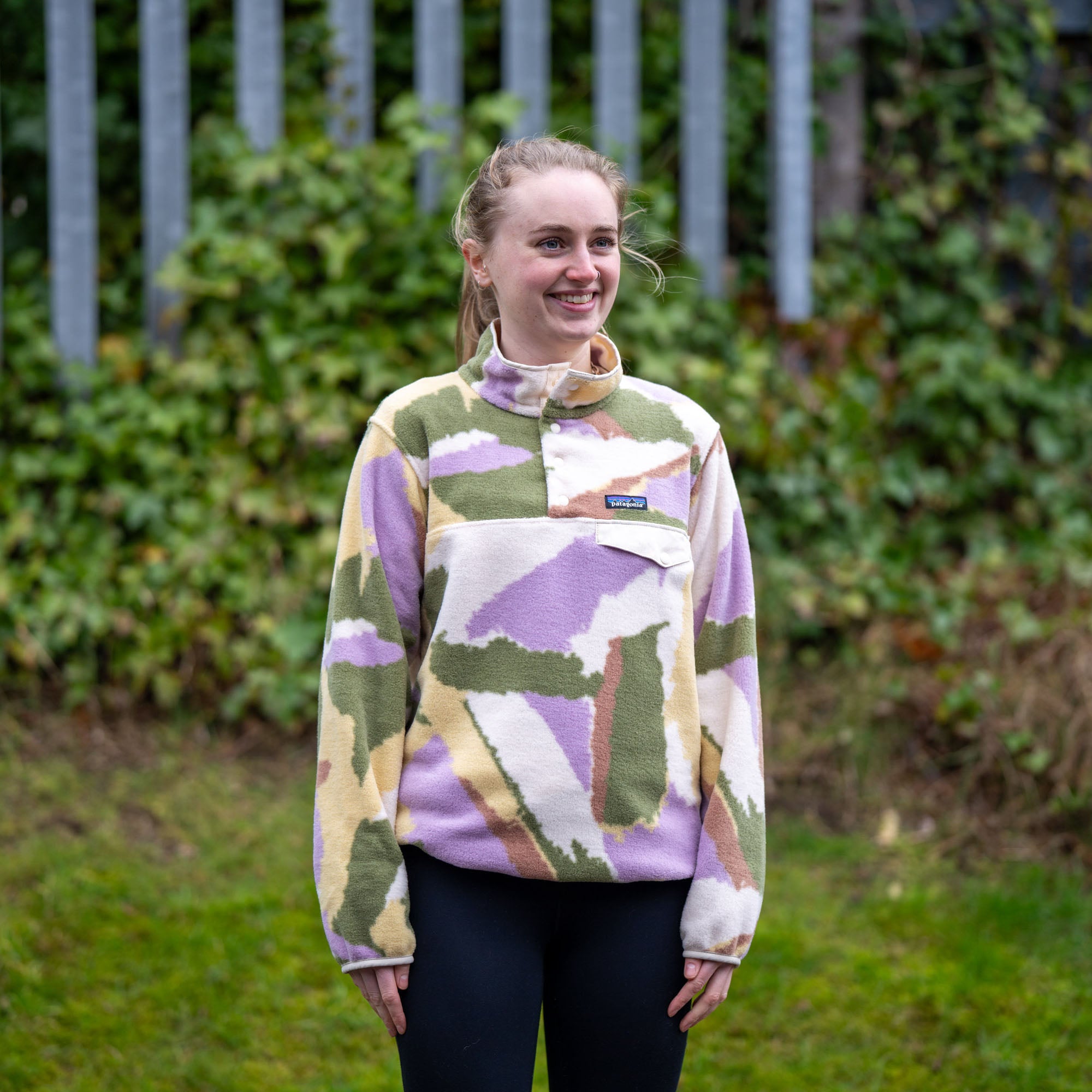 Women's Lightweight Synchilla Snap-T Pullover - Cream / Green