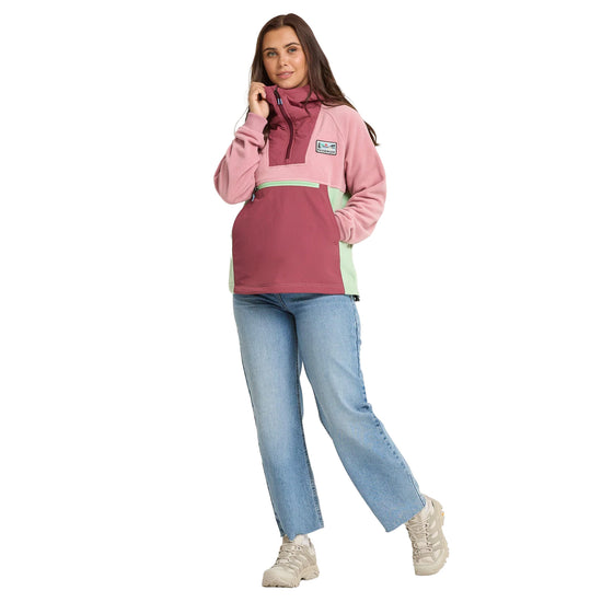 Women's Alexander 1/2 Zip Hooded Fleece - Pink