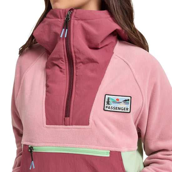 Women's Alexander 1/2 Zip Hooded Fleece - Pink