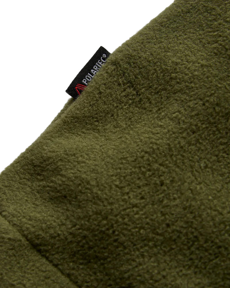 Men's Woodland Hoodless 1/2 Zip Fleece - Grey / Green