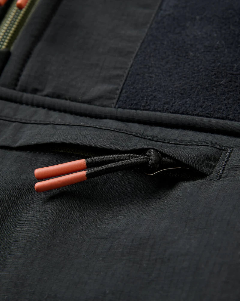 Men's Woodland 2.0 Hooded Polartec® 1/2 Zip Fleece - Black / Green