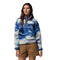 Women's Helvetia II Printed Cropped 1/2 Snap Fleece - Blue