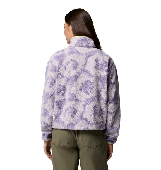 Women's Helvetia II Printed Cropped 1/2 Snap Fleece - Purple