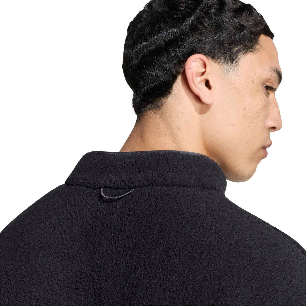 Men's Multi High Pile 1/2 Zip Fleece - Black