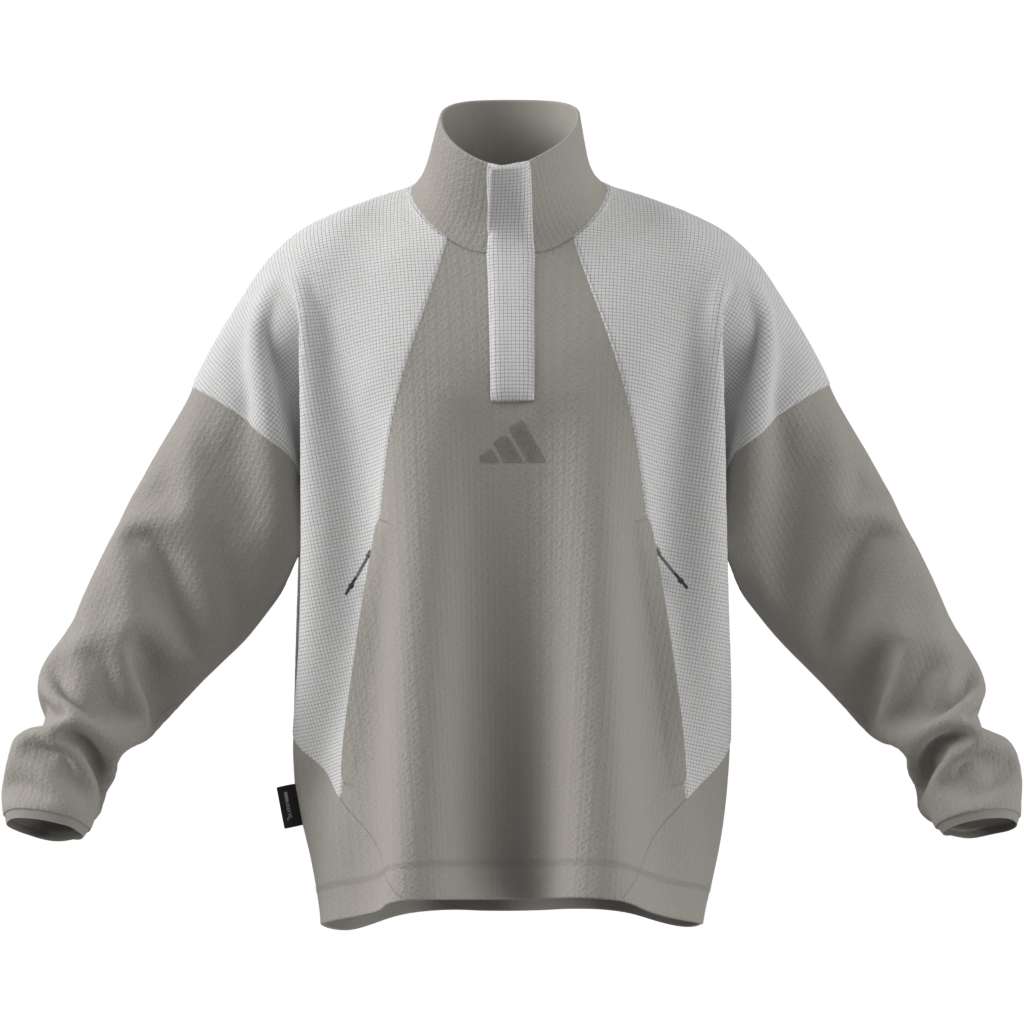 Men's Xploric CLIMAWARM High Pile Snap Fleece - Cream / Grey