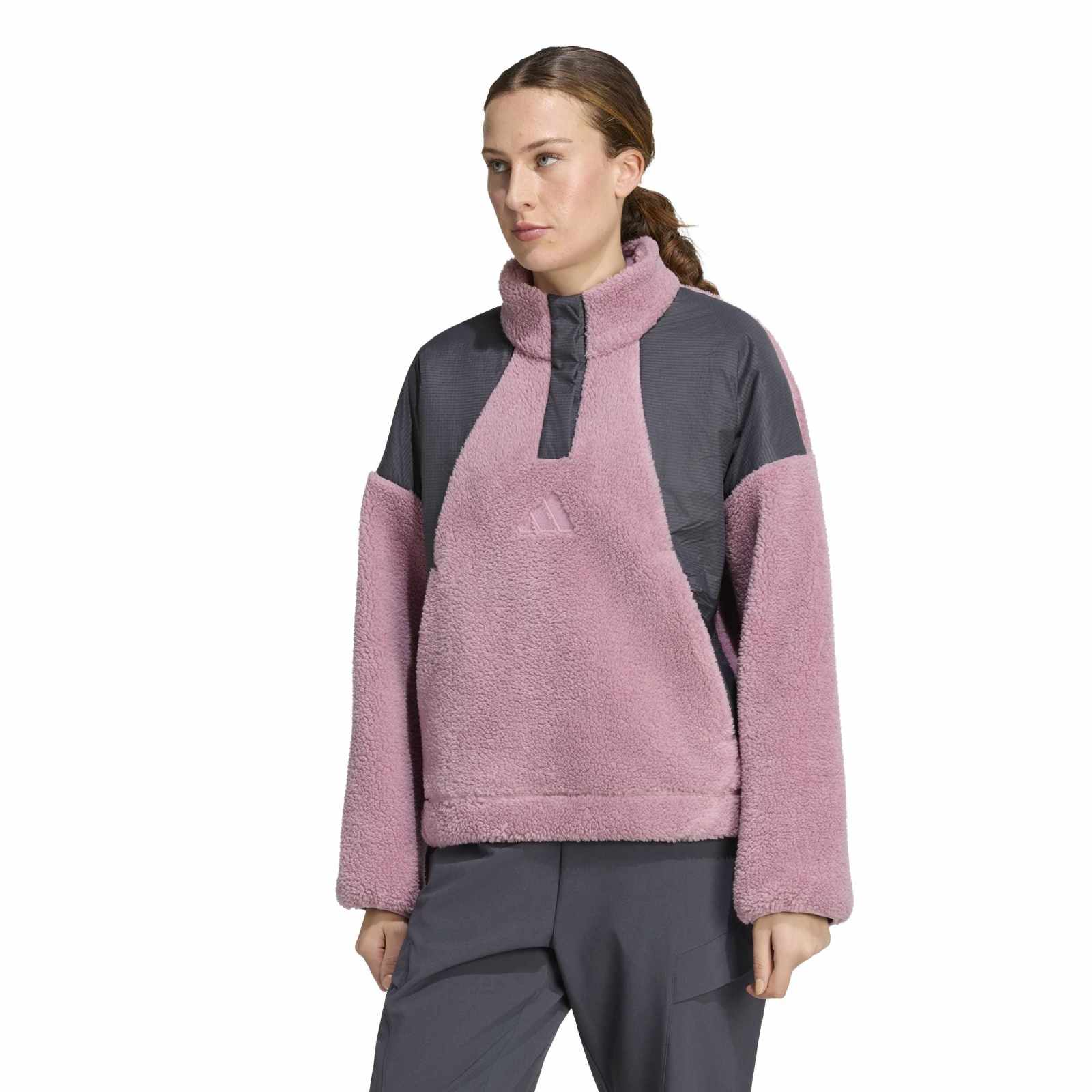 Women's Xploric CLIMAWARM High Pile Snap Fleece - Purple / Grey