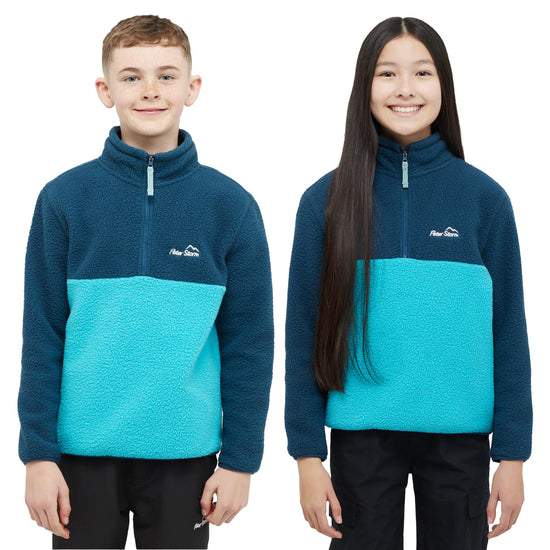 Kids' Borg 1/4 Zip Fleece - Blue