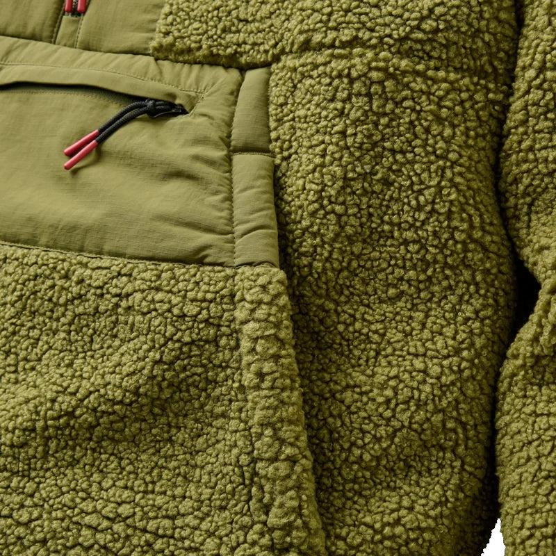 Men's Woodland Hooded 1/2 Zip Fleece - Green