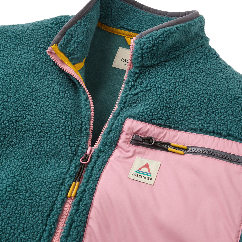 Women's Ravi Recycled 1/2 Zip Sherpa Fleece - Green