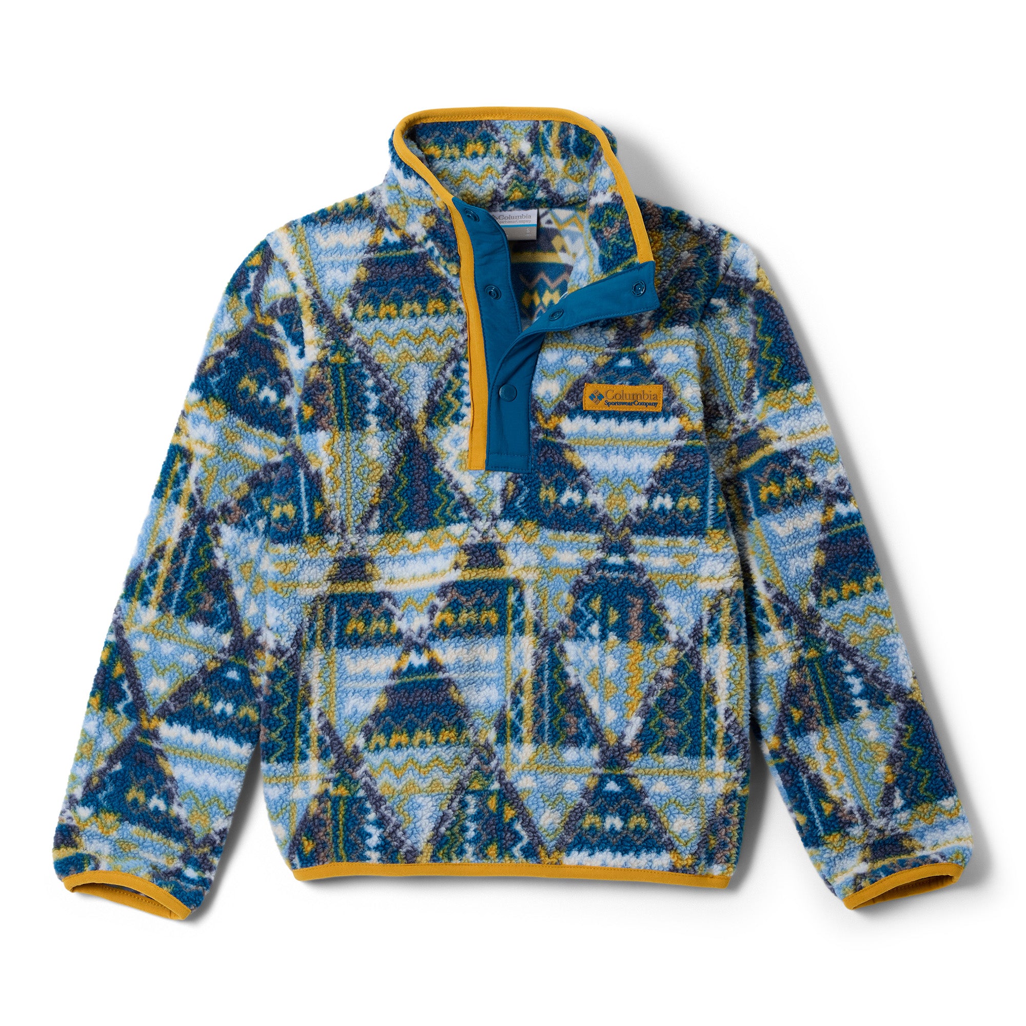 Kids' Helvetia II Printed 1/2 Snap Fleece - Blue