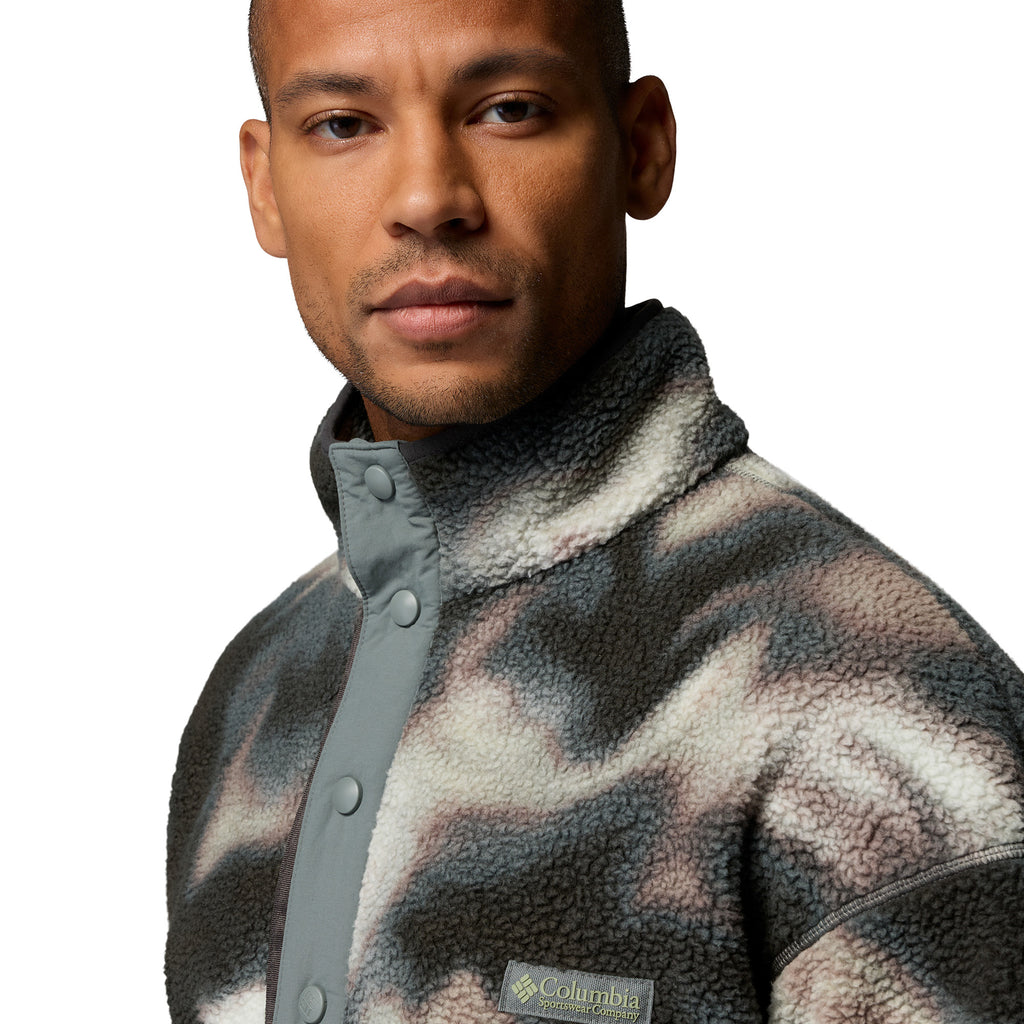 Men's Helvetia II Printed 1/2 Snap Fleece - Grey / Black