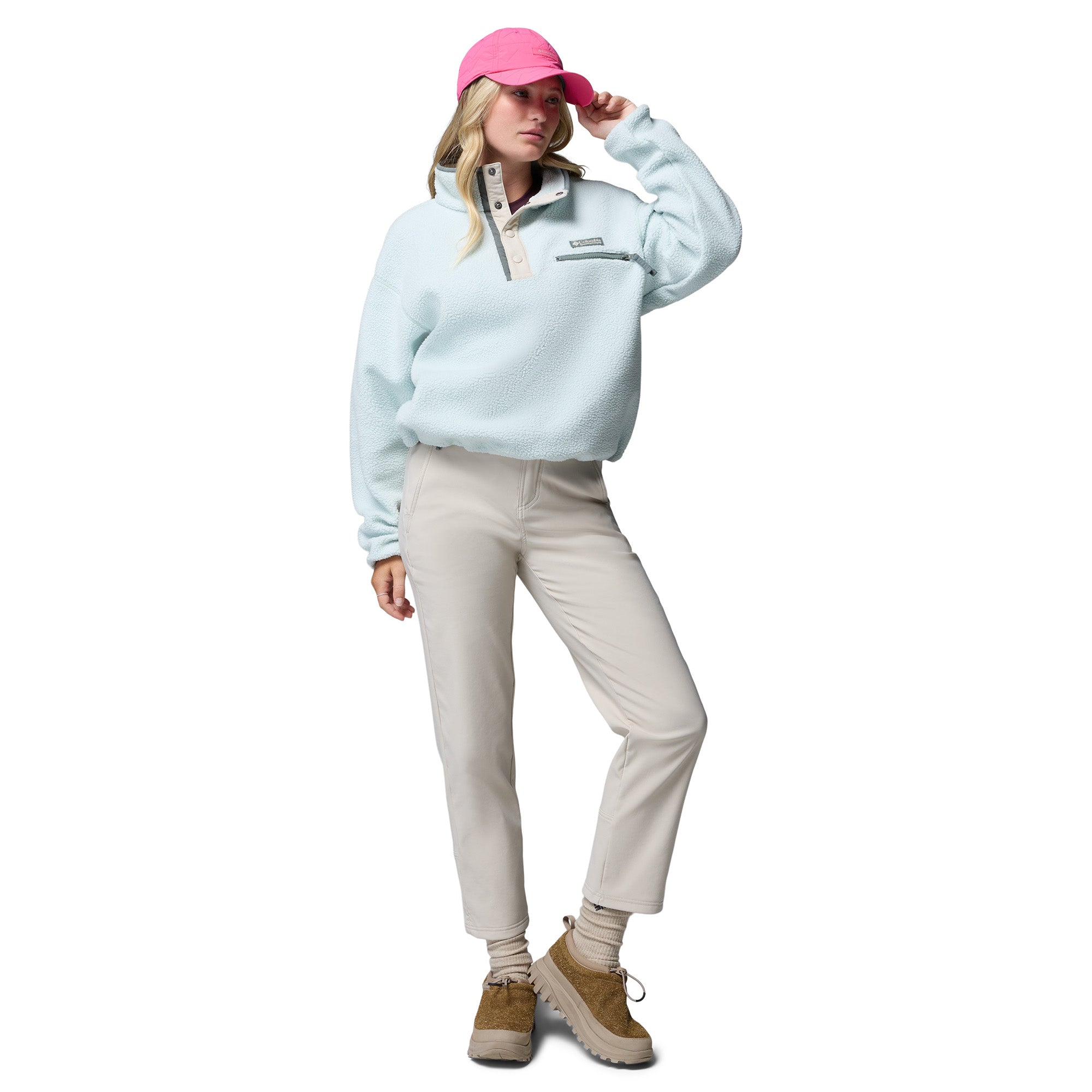 Women's Helvetia II Cropped 1/2 Snap Fleece - Light Green