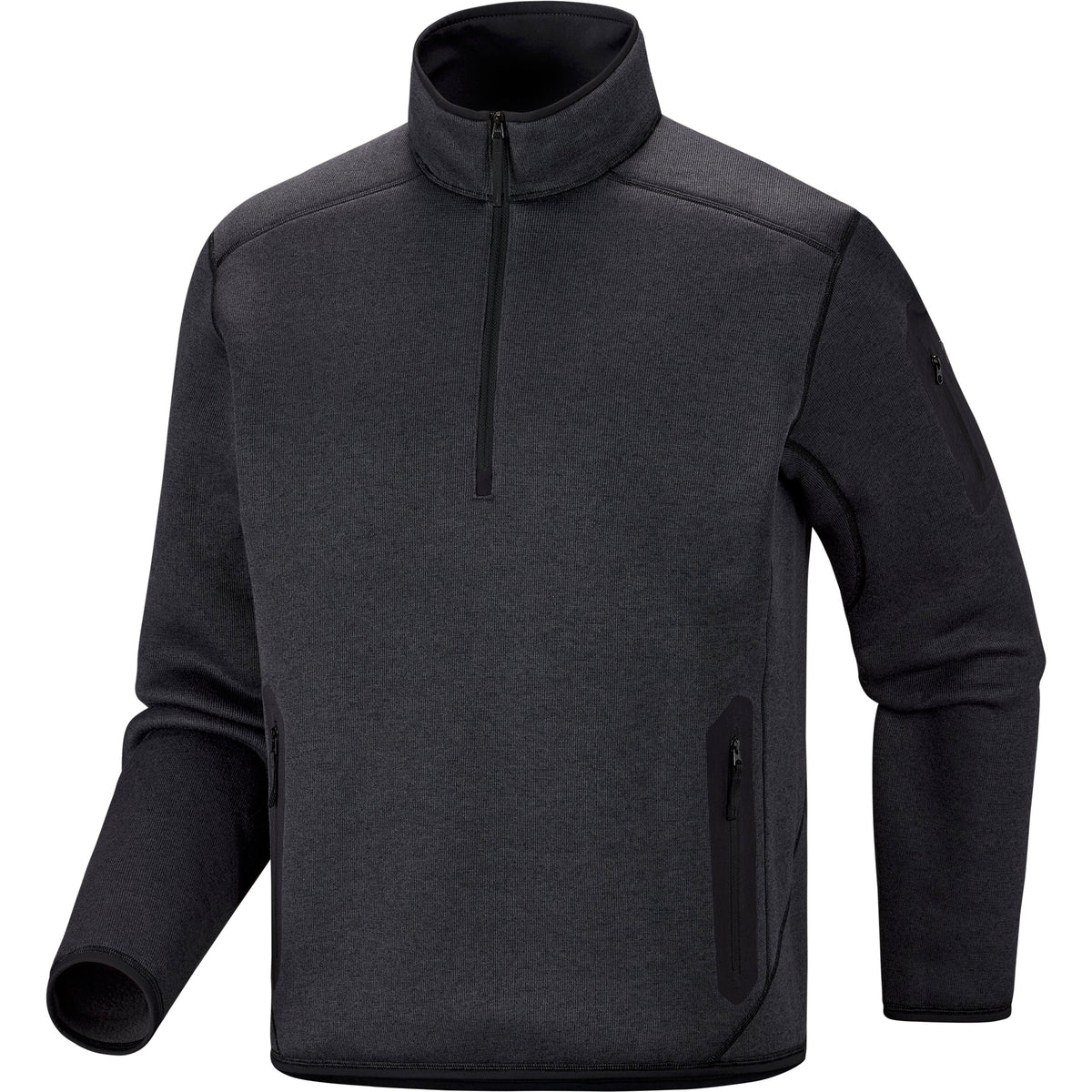 Men's Covert 1/2 Zip Fleece - Black Heather