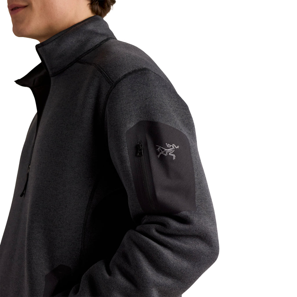 Men's Covert 1/2 Zip Fleece - Black Heather