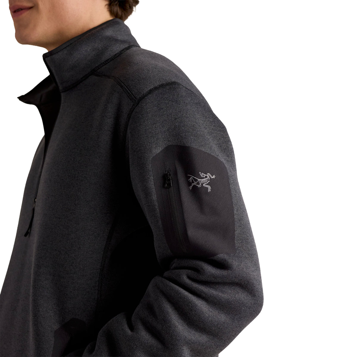 Men's Covert 1/2 Zip Fleece - Black Heather