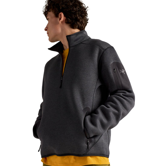 Men's Covert 1/2 Zip Fleece - Black Heather