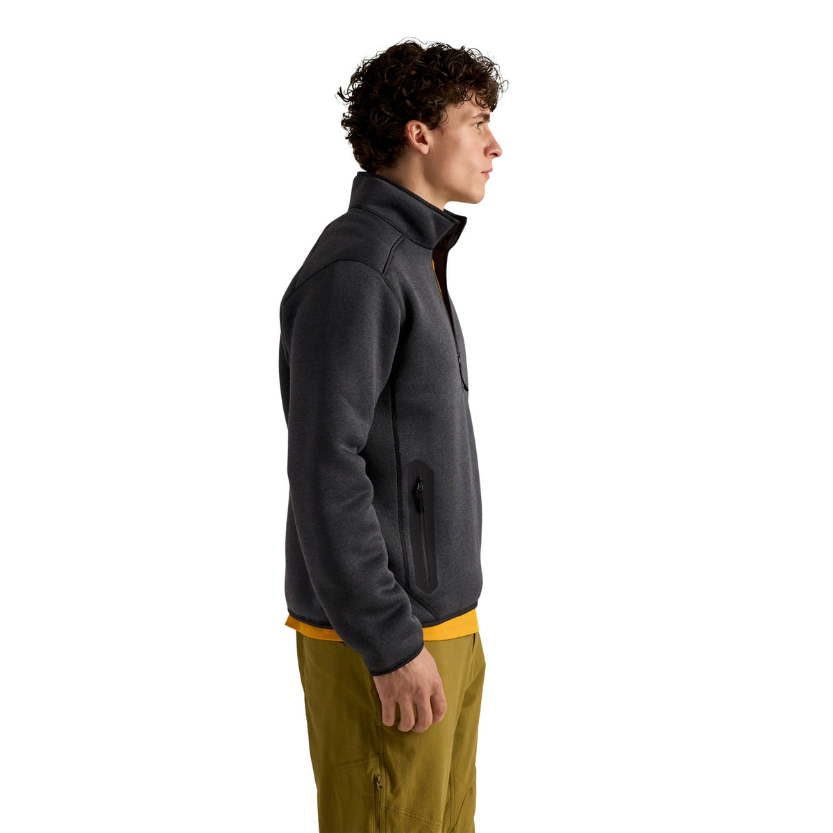 Men's Covert 1/2 Zip Fleece - Black Heather