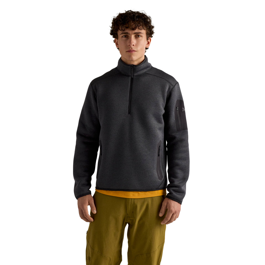 Men's Covert 1/2 Zip Fleece - Black Heather