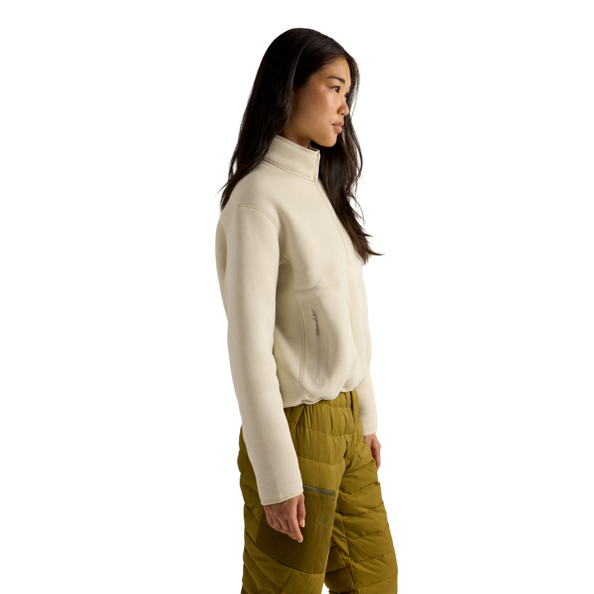 Women's Covert 1/2 Zip Neck Fleece - Arctic Silk Heather / Salt