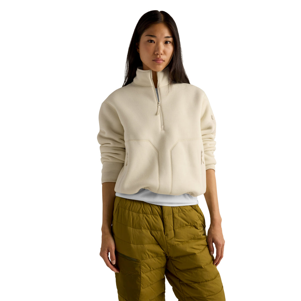 Women's Covert 1/2 Zip Neck Fleece - Arctic Silk Heather / Salt